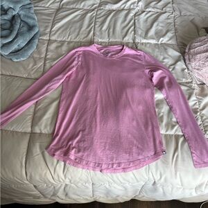 Figs supersoft long sleeve underscrub pink